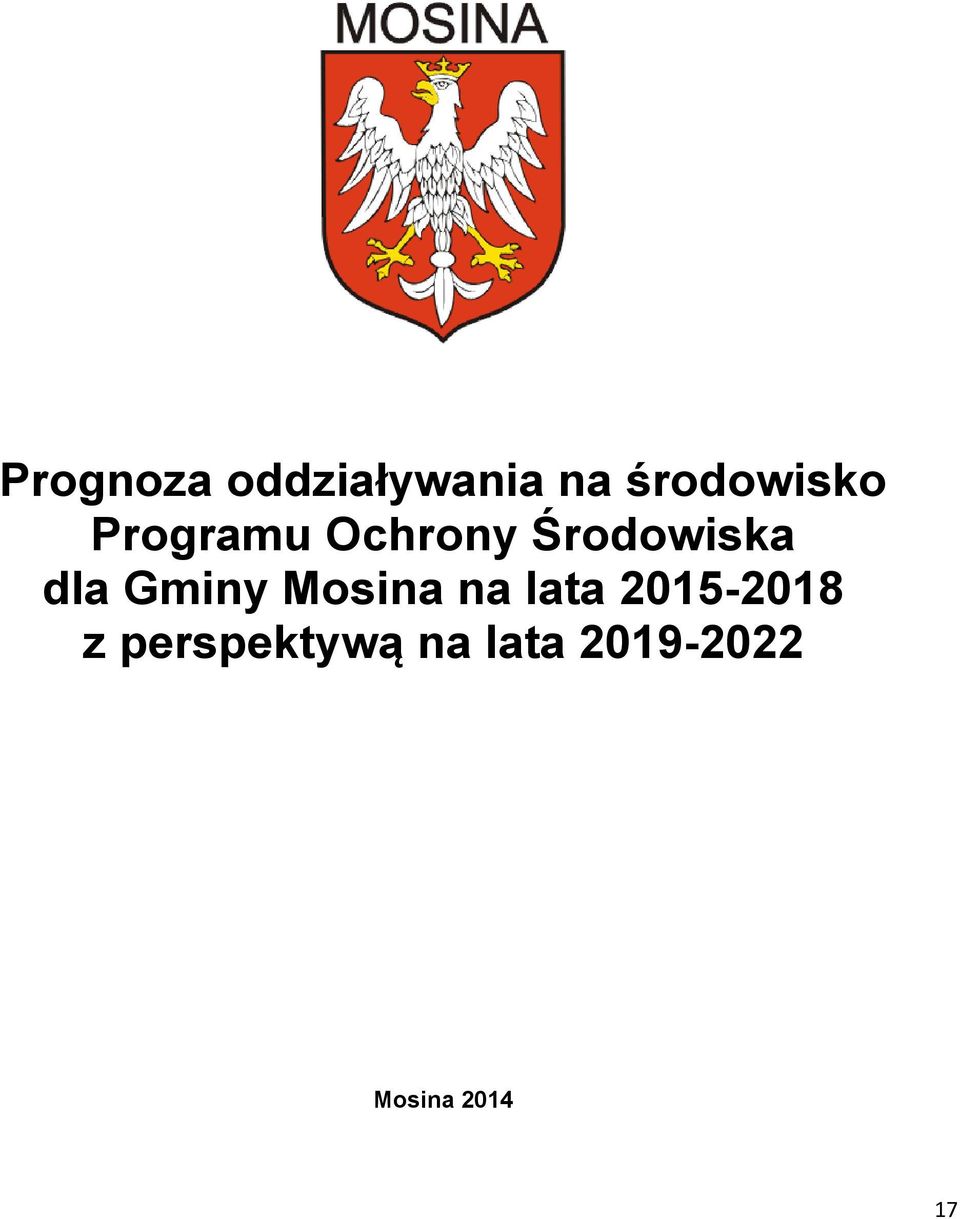 Gminy Mosina na lata 2015-2018 z