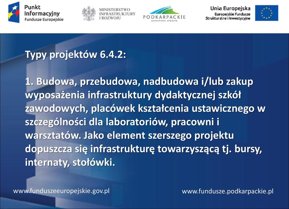 zawodowych, placówek kształcenia ustawicznego w szczególności dla laboratoriów, pracowni i