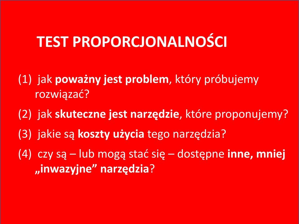 (2) jak skuteczne jest narzędzie, które proponujemy?