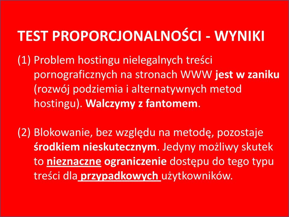 Walczymy z fantomem. (2) Blokowanie, bez względu na metodę, pozostaje środkiem nieskutecznym.