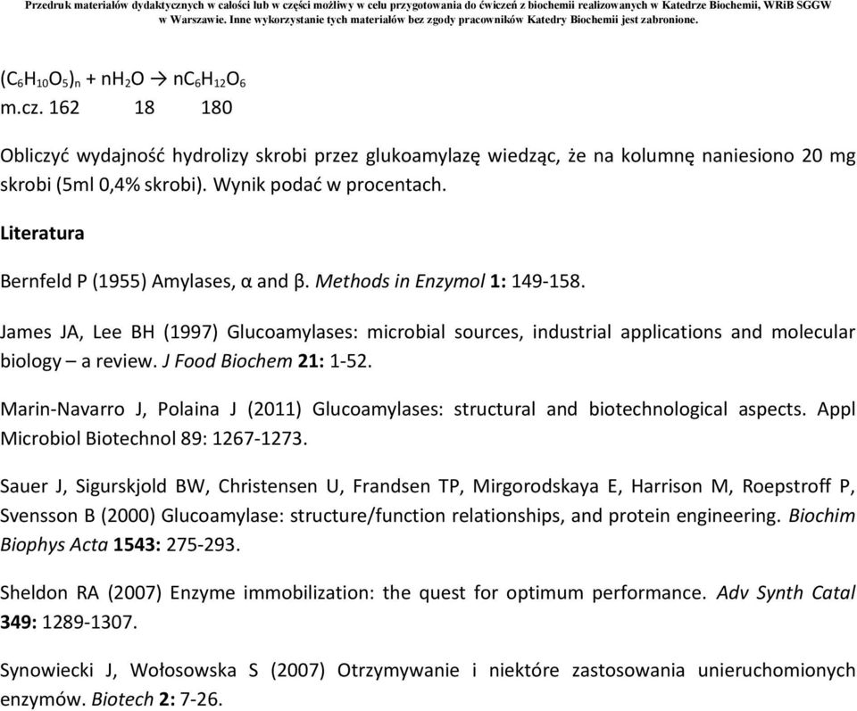 James JA, Lee BH (1997) Glucoamylases: microbial sources, industrial applications and molecular biology a review. J Food Biochem 21: 1-52.