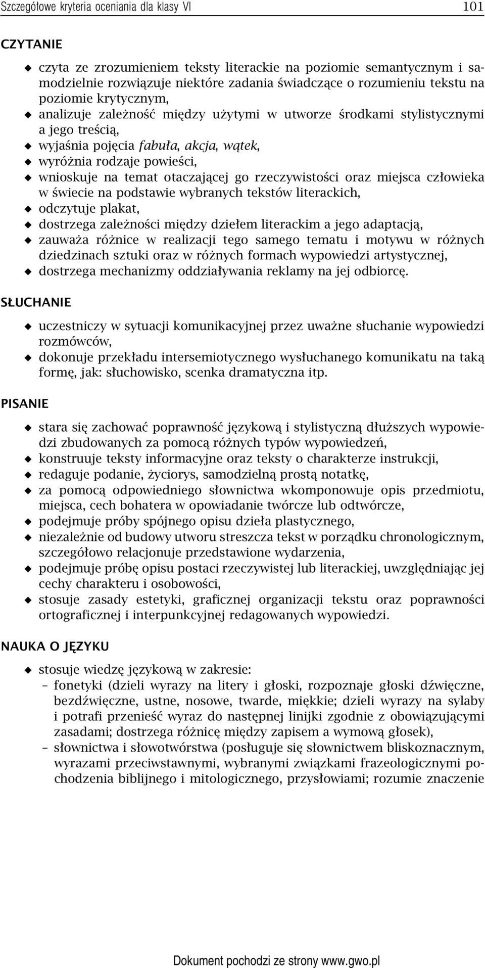 otaczającej go rzeczywistości oraz miejsca człowieka w świecie na podstawie wybranych tekstów literackich, odczytuje plakat, dostrzega zależności między dziełem literackim a jego adaptacją, zauważa