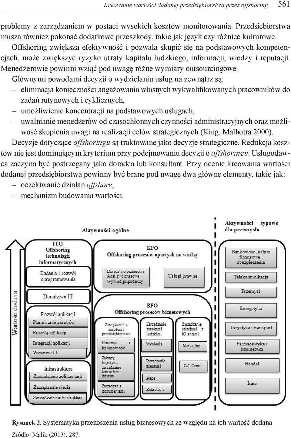 Offshoring zwiększa efektywność i pozwala skupić się na podstawowych kompetencjach, może zwiększyć ryzyko utraty kapitału ludzkiego, informacji, wiedzy i reputacji.