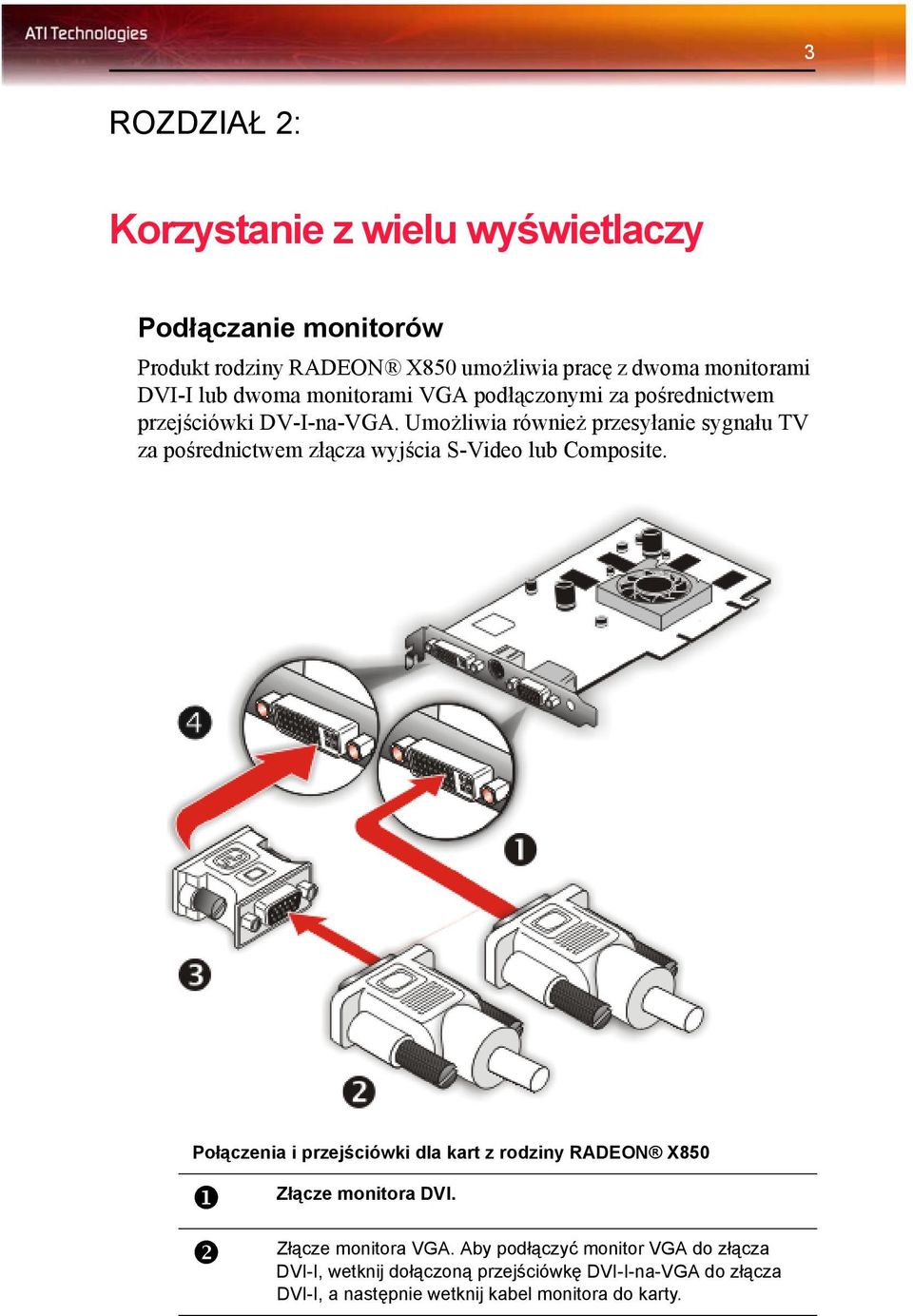 Umożliwia również przesyłanie sygnału TV za pośrednictwem złącza wyjścia S-Video lub Composite.