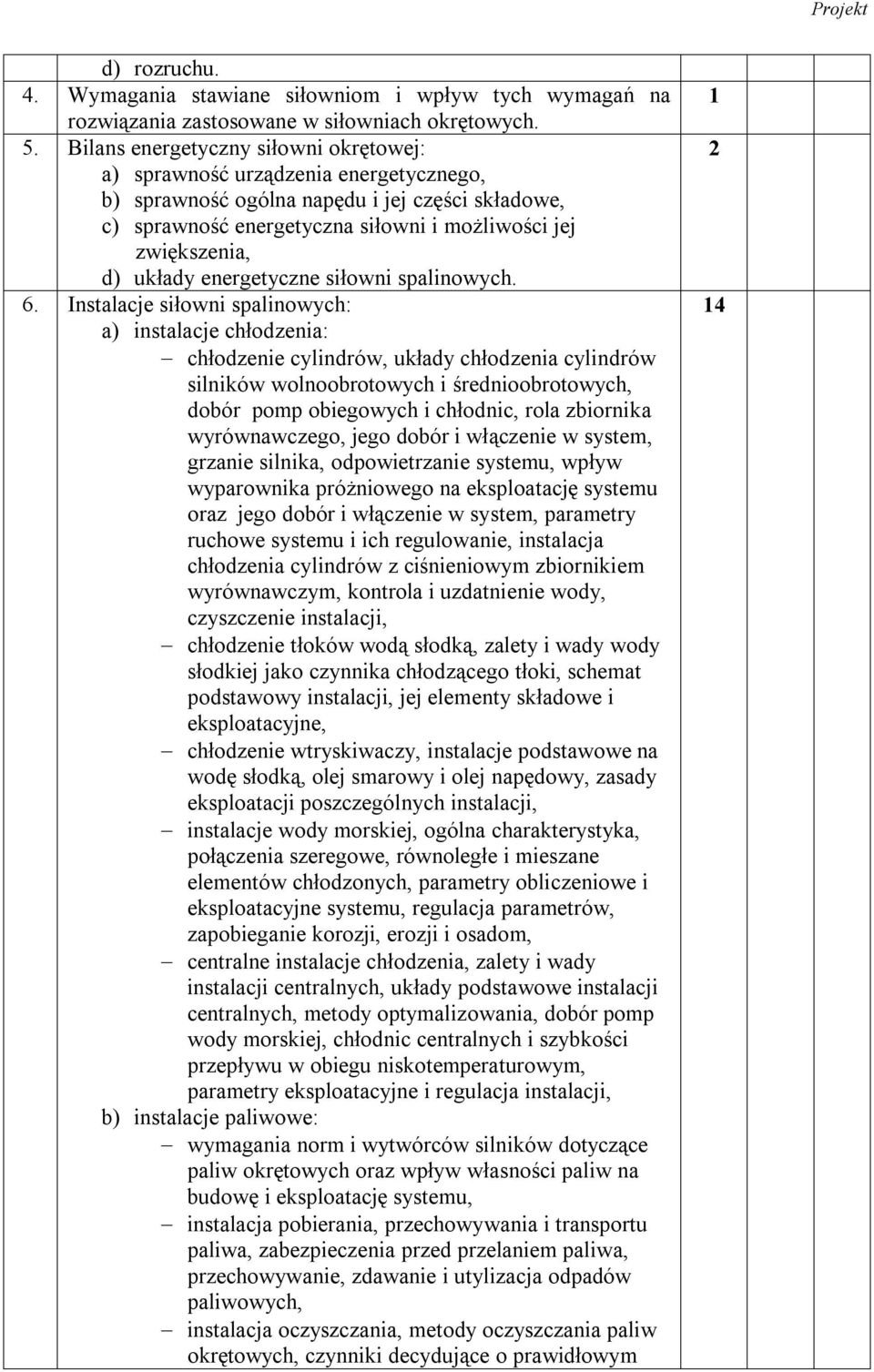 układy energetyczne siłowni spalinowych. 6.