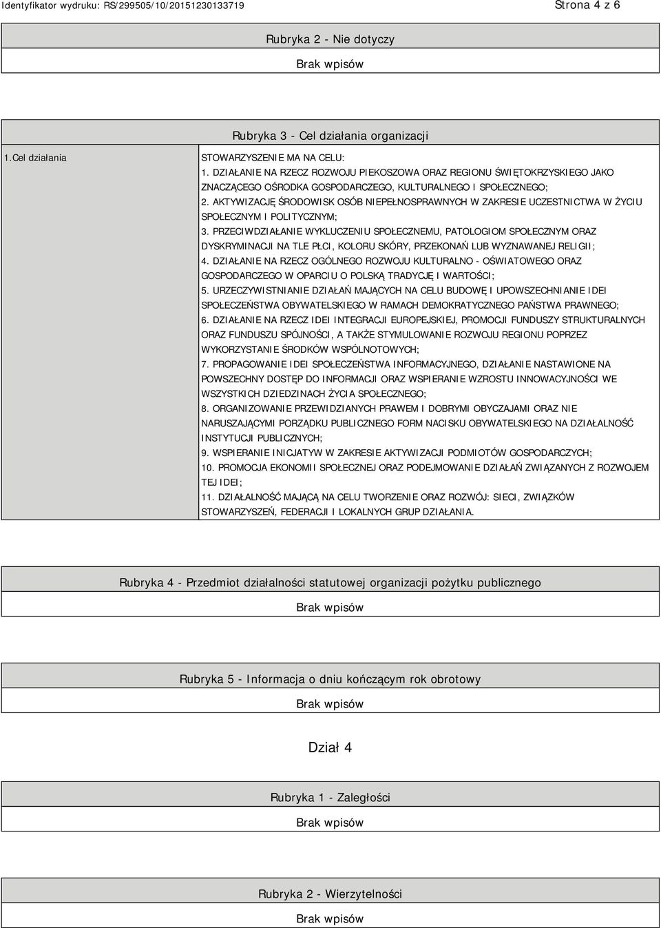 AKTYWIZACJĘ ŚRODOWISK OSÓB NIEPEŁNOSPRAWNYCH W ZAKRESIE UCZESTNICTWA W ŻYCIU SPOŁECZNYM I POLITYCZNYM; 3.