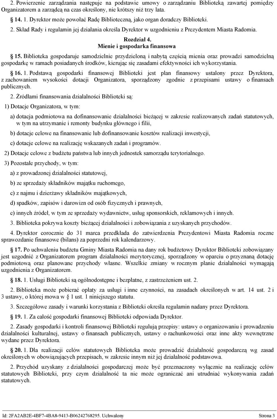 Mienie i gospodarka finansowa 15.