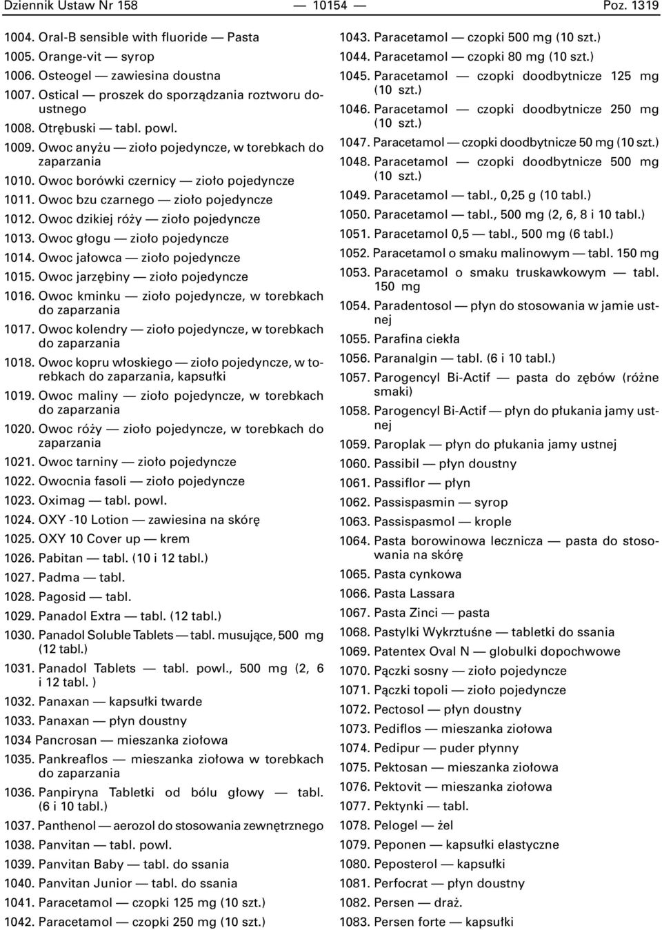 Owoc dzikiej ró y zio o pojedyncze 1013. Owoc g ogu zio o pojedyncze 1014. Owoc ja owca zio o pojedyncze 1015. Owoc jarz biny zio o pojedyncze 1016. Owoc kminku zio o pojedyncze, w torebkach 1017.