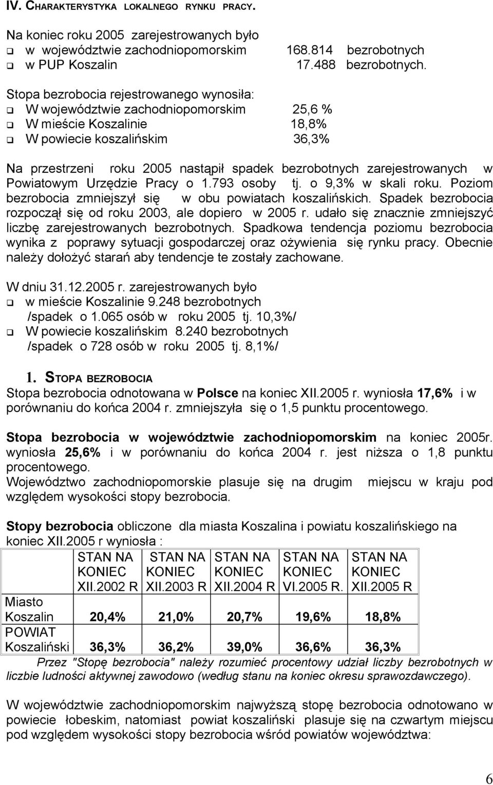 zarejestrowanych w Powiatowym Urzędzie Pracy o 1.793 osoby tj. o 9,3% w skali roku. Poziom bezrobocia zmniejszył się w obu powiatach koszalińskich.