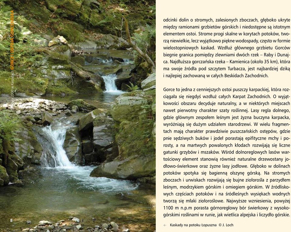 Wzdłuż głównego grzbietu Gorców biegnie granica pomiędzy zlewniami dwóch rzek Raby i Dunajca.