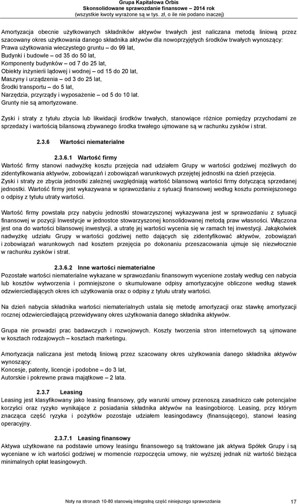 do 25 lat, Środki transportu do 5 lat, Narzędzia, przyrządy i wyposażenie od 5 do 10 lat. Grunty nie są amortyzowane.