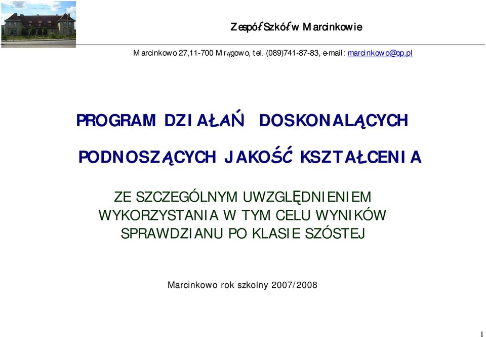 pl PROGRAM DZIA DOSKONAL CYCH PODNOSZ CYCH JAKO KSZTA CENIA ZE