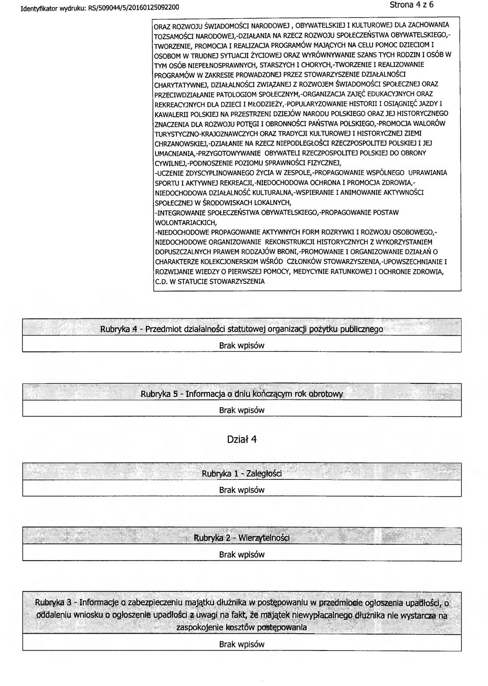 NIEPEŁNOSPRAWNYCH, STARSZYCH I CHORYCH,-TWORZENIE I REALIZOWANIE PROGRAMÓW W ZAKRESIE PROWADZONEJ PRZEZ STOWARZYSZENIE DZIAŁALNOŚCI CHARYTATYWNEJ, DZIAŁALNOŚCI ZWIĄZANEJ Z ROZWOJEM ŚWIADOMOŚCI