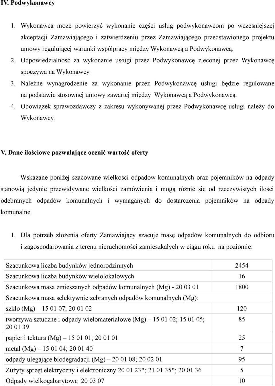 współpracy między Wykonawcą a Podwykonawcą. 2. Odpowiedzialność za wykonanie usługi przez Podwykonawcę zleconej przez Wykonawcę spoczywa na Wykonawcy. 3.