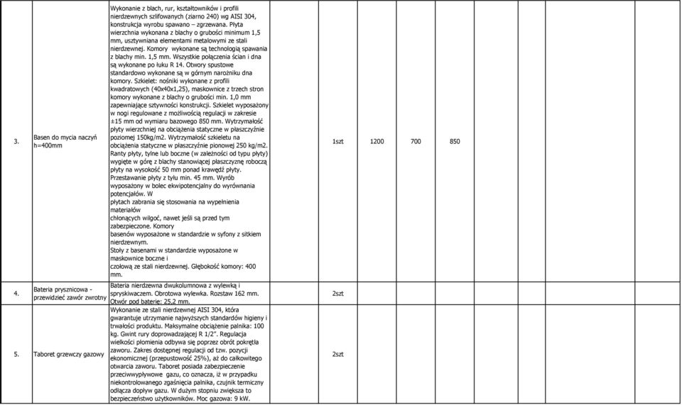 Otwory spustowe standardowo wykonane są w górnym narożniku dna komory.