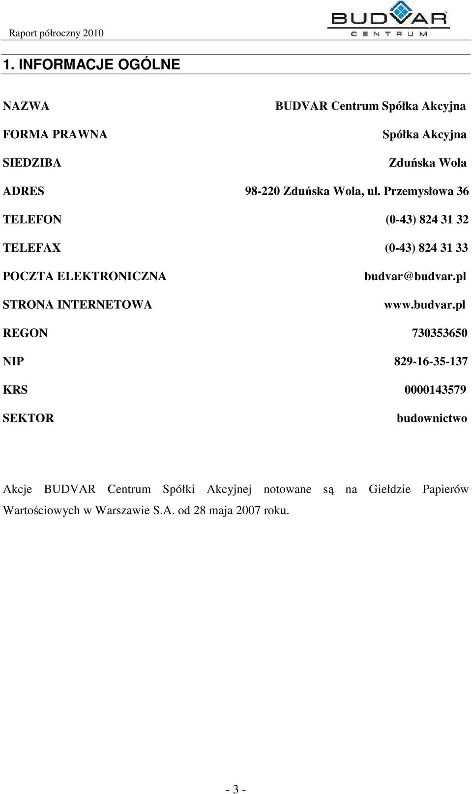 Przemysłowa 36 TELEFON (0-43) 824 31 32 TELEFAX (0-43) 824 31 33 POCZTA ELEKTRONICZNA STRONA INTERNETOWA