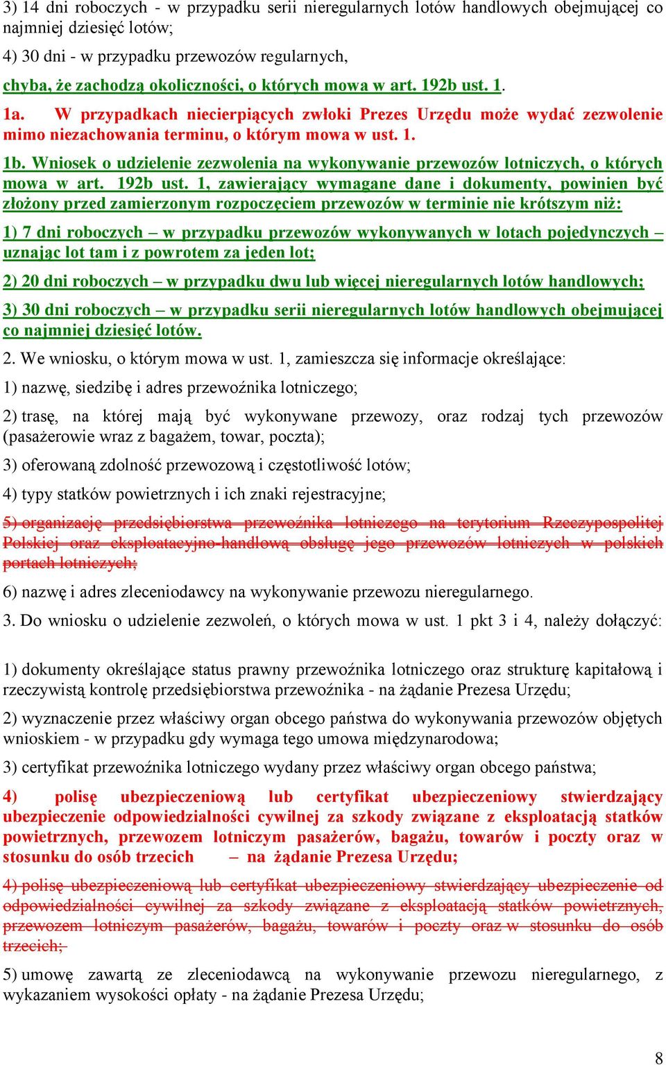 Wniosek o udzielenie zezwolenia na wykonywanie przewozów lotniczych, o których mowa w art. 192b ust.