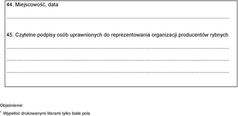 reprezentowania organizacji producentów