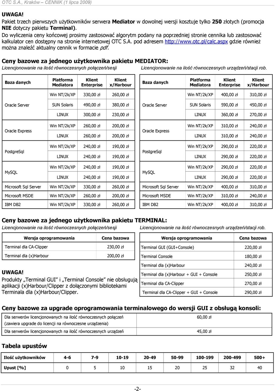 pl/calc.aspx gdzie również można znaleźć aktualny cennik w formacie pdf.