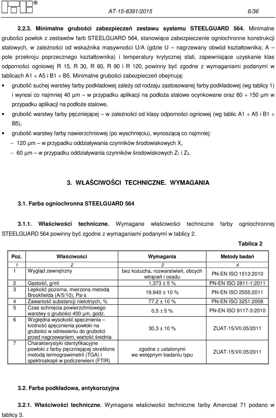 pole przekroju poprzecznego kształtownika) i temperatury krytycznej stali, zapewniające uzyskanie klas odporności ogniowej R 15, R 30, R 60, R 90 i R 120, powinny być zgodne z wymaganiami podanymi w