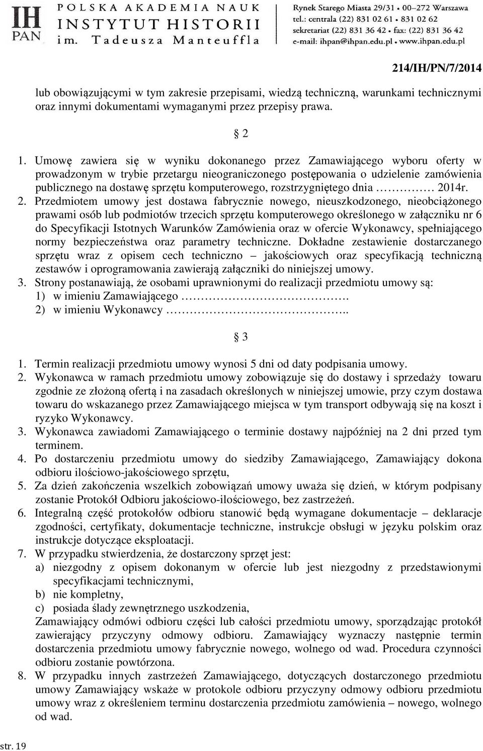 komputerowego, rozstrzygniętego dnia 20