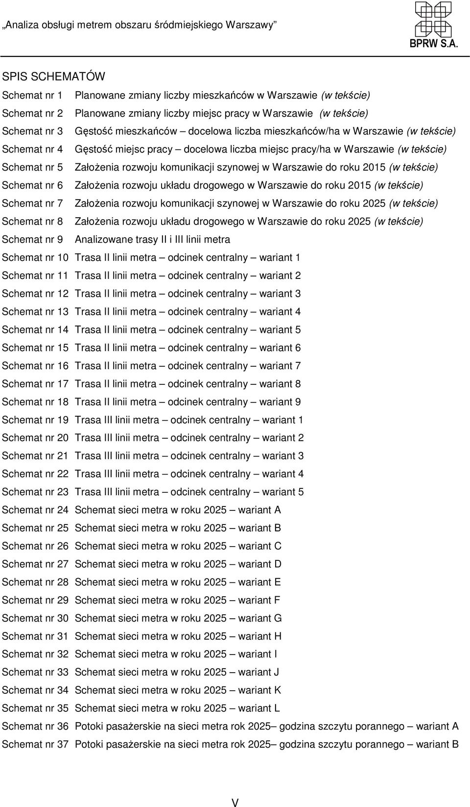 Warszawie do roku 2015 (w tekście) Schemat nr 6 ZałoŜenia rozwoju układu drogowego w Warszawie do roku 2015 (w tekście) Schemat nr 7 ZałoŜenia rozwoju komunikacji szynowej w Warszawie do roku 2025 (w