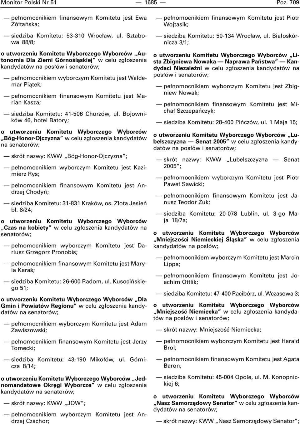 siedziba Komitetu: 41-506 Chorzów, ul.