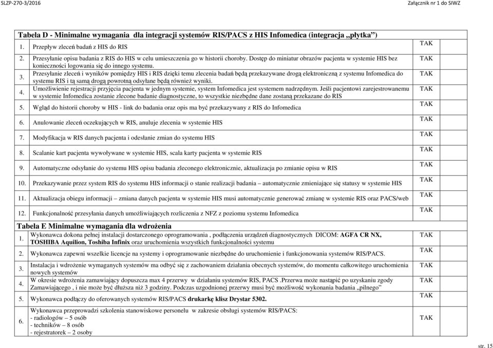 Przesyłanie zleceń i wyników pomiędzy HIS i RIS dzięki temu zlecenia badań będą przekazywane drogą elektroniczną z systemu Infomedica do systemu RIS i tą samą drogą powrotną odsyłane będą również