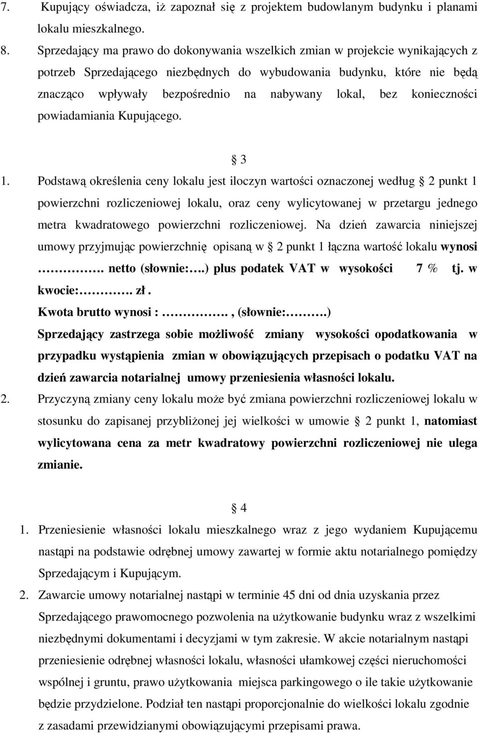 koniecznoci powiadamiania Kupujcego. 3 1.