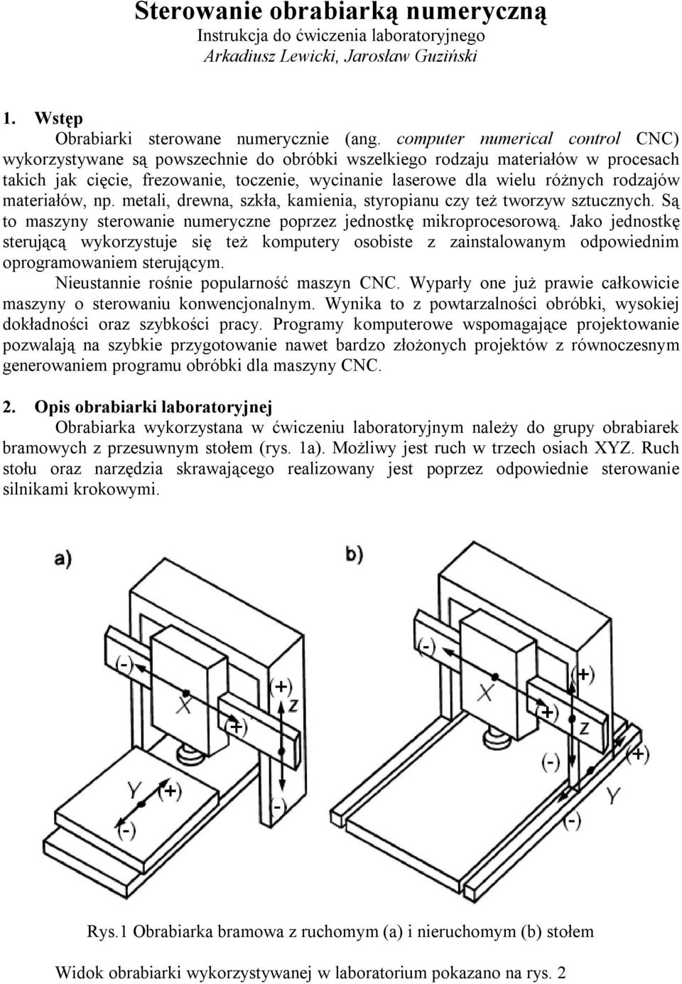 rodzajów materiałów, np. metali, drewna, szkła, kamienia, styropianu czy też tworzyw sztucznych. Są to maszyny sterowanie numeryczne poprzez jednostkę mikroprocesorową.