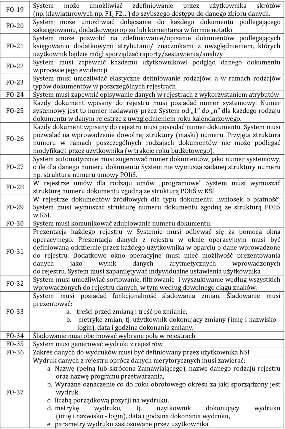 System może umożliwiać dołączanie do każdego dokumentu podlegającego zaksięgowaniu, dodatkowego opisu lub komentarza w formie notatki System może pozwolić na zdefiniowanie/opisanie dokumentów