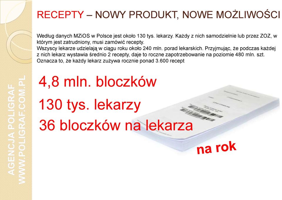 Wszyscy lekarze udzielają w ciągu roku około 240 mln. porad lekarskich.