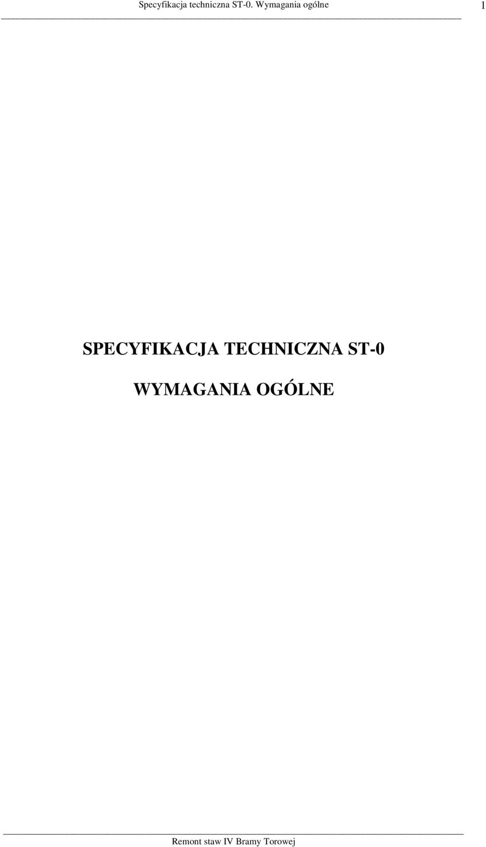 1 SPECYFIKACJA