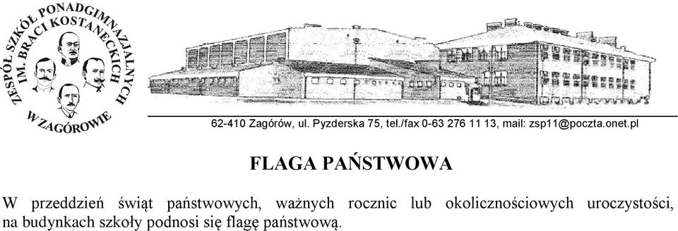 okolicznościowych uroczystości, na