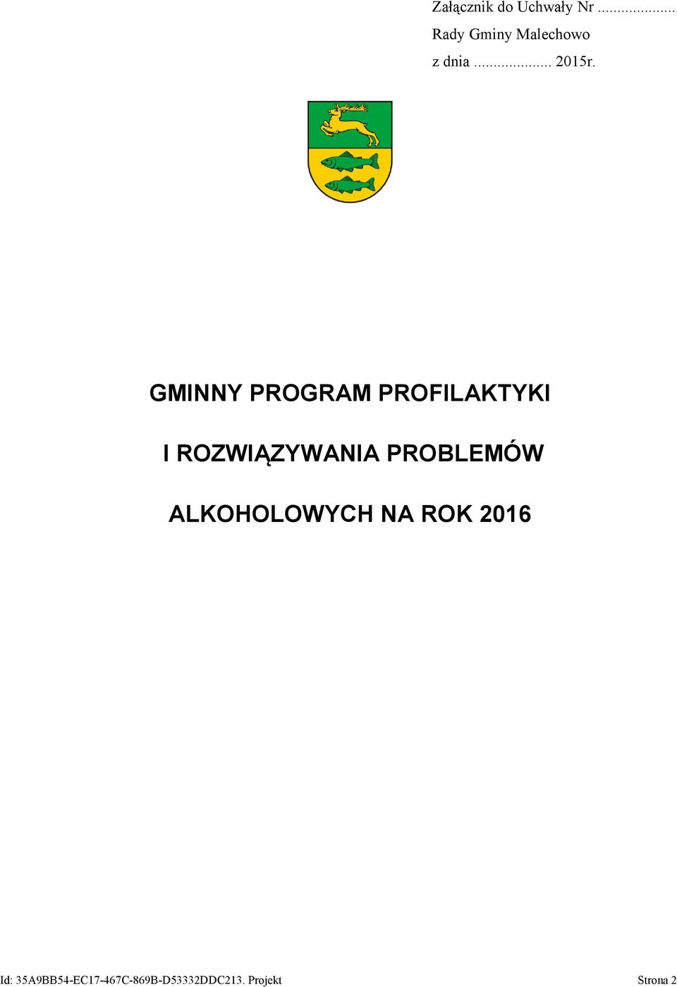 GMINNY PROGRAM PROFILAKTYKI I ROZWIĄZYWANIA