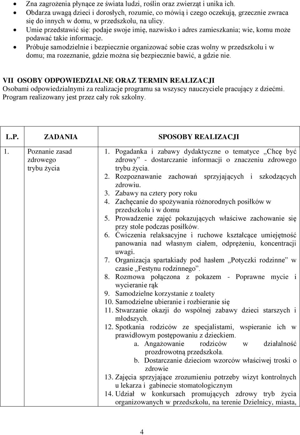 Umie przedstawić się: podaje swoje imię, nazwisko i adres zamieszkania; wie, komu może podawać takie informacje.