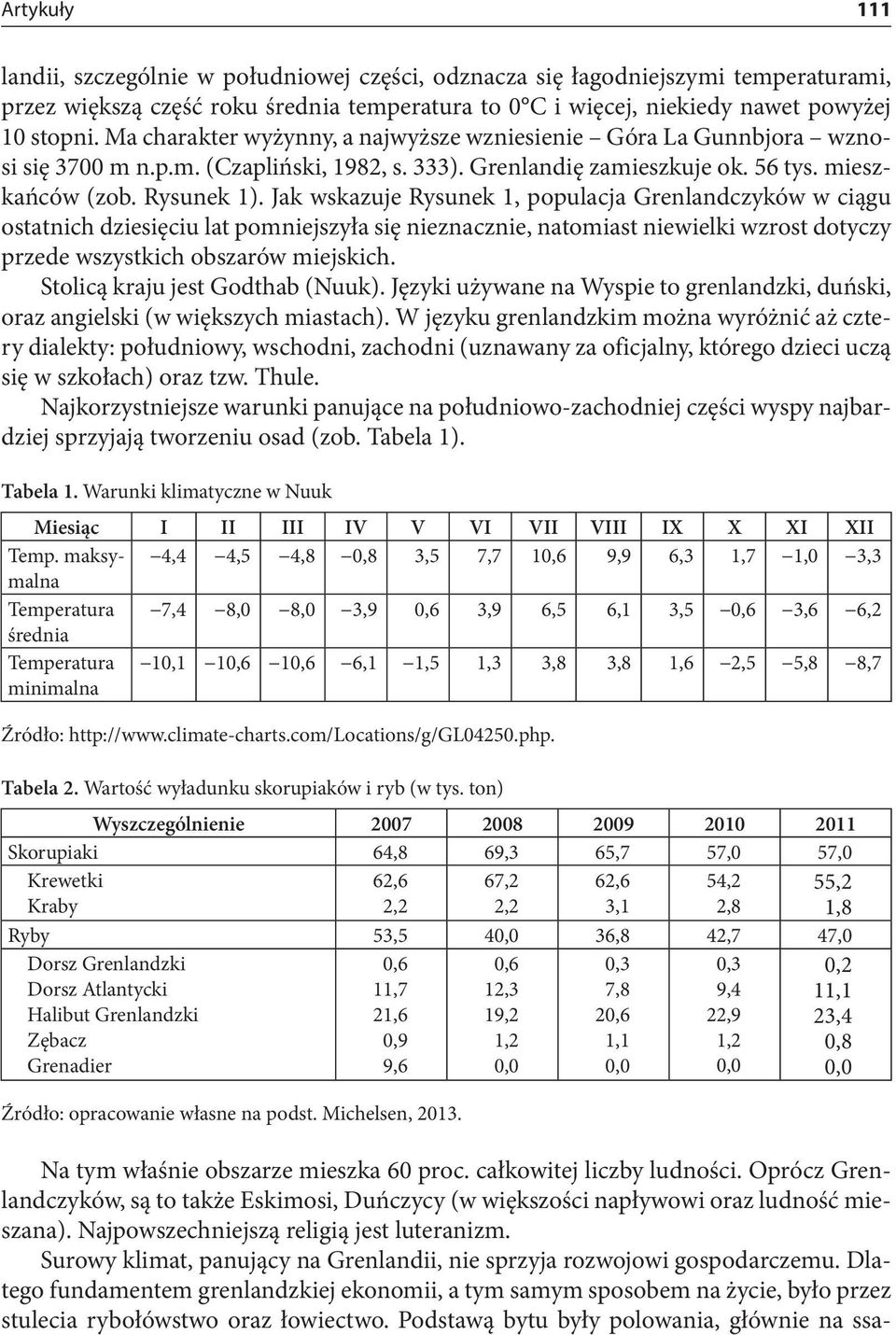 Jak wskazuje Rysunek 1, populacja Grenlandczyków w ciągu ostatnich dziesięciu lat pomniejszyła się nieznacznie, natomiast niewielki wzrost dotyczy przede wszystkich obszarów miejskich.