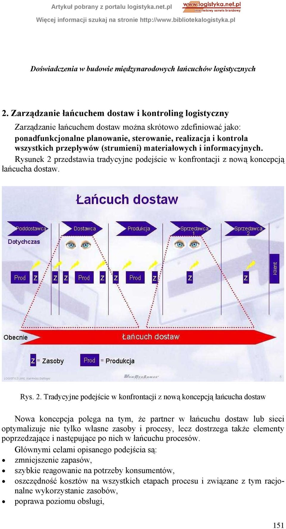 przepływów (strumieni) materiałowych i informacyjnych. Rysunek 2 