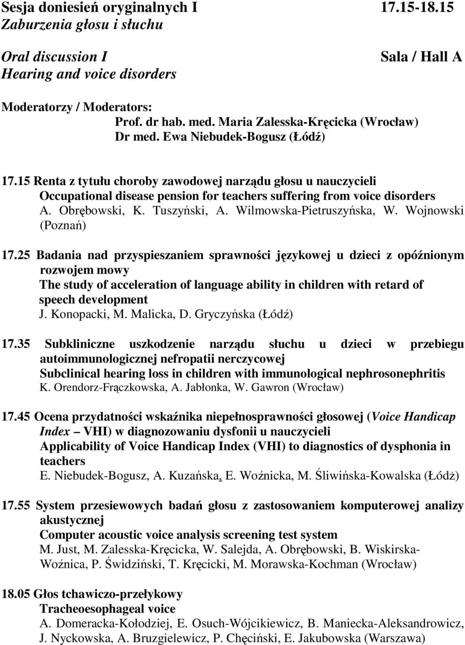 Wilmowska-Pietruszyńska, W. Wojnowski (Poznań) 17.