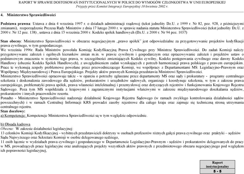 138), ustawa z dnia 15 września 2000 r. Kodeks spółek handlowych (Dz.U. z 2000 r. Nr 94 poz.