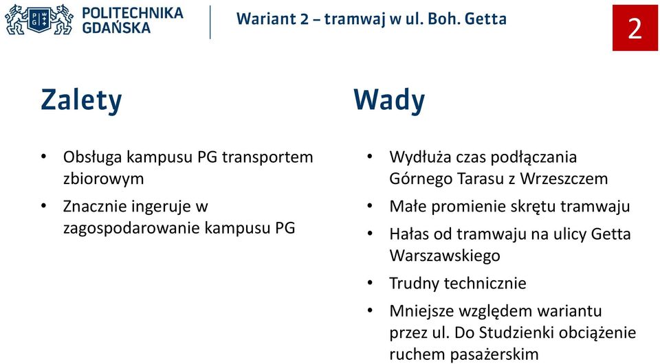 zagospodarowanie kampusu PG Wydłuża czas podłączania Górnego Tarasu z Wrzeszczem Małe