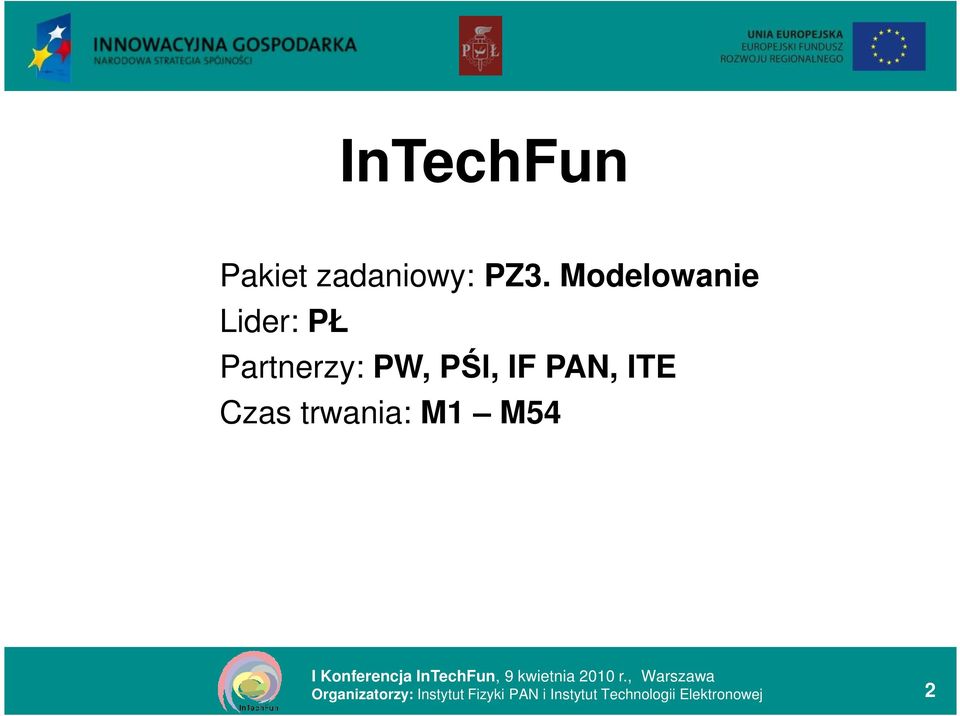 PAN, ITE Czas trwania: M1 M54 Organizatorzy: