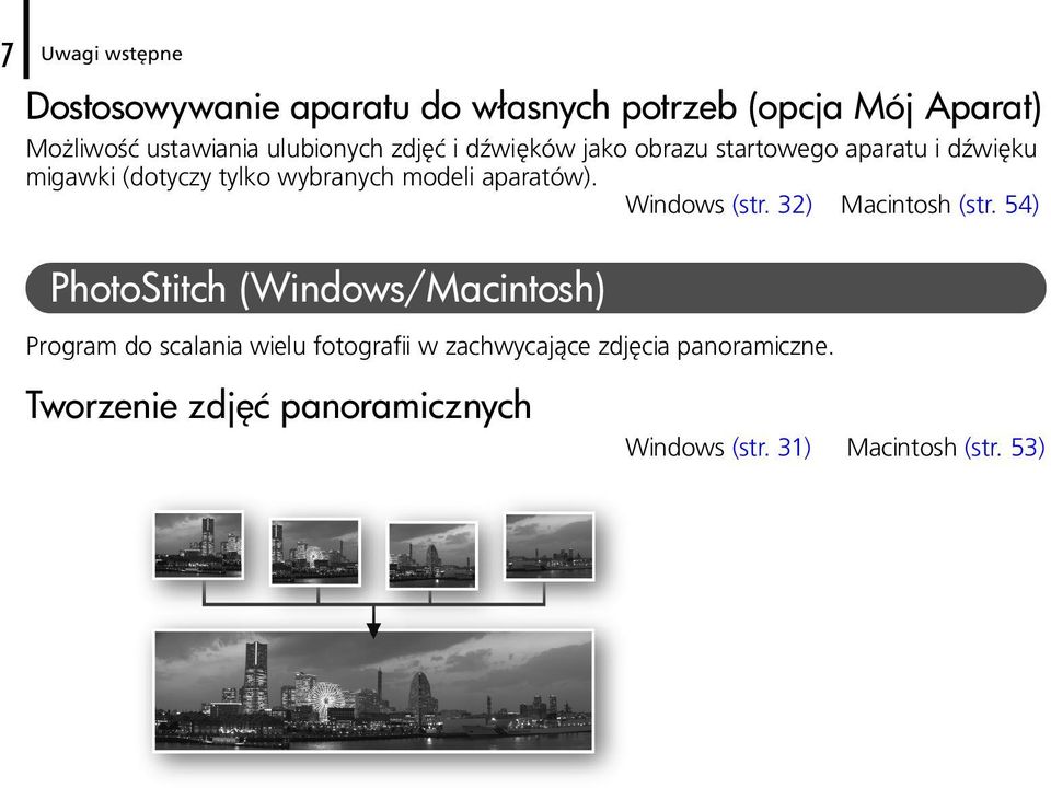modeli aparatów). Windows (str. 32) Macintosh (str.