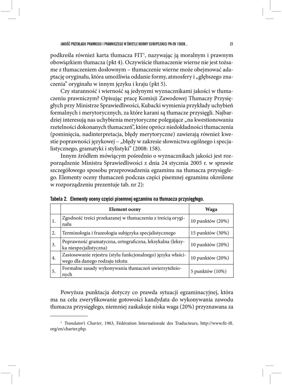 w innym języku i kraju (pkt 5). Czy staranność i wierność są jedynymi wyznacznikami jakości w tłumaczeniu prawniczym?