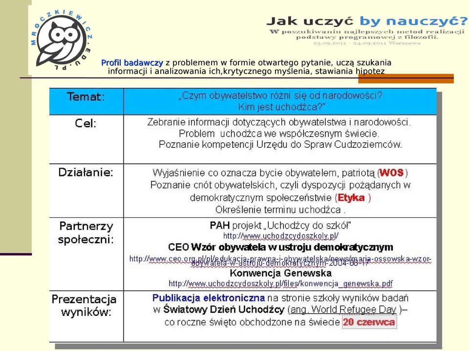 uczą szukania informacji i