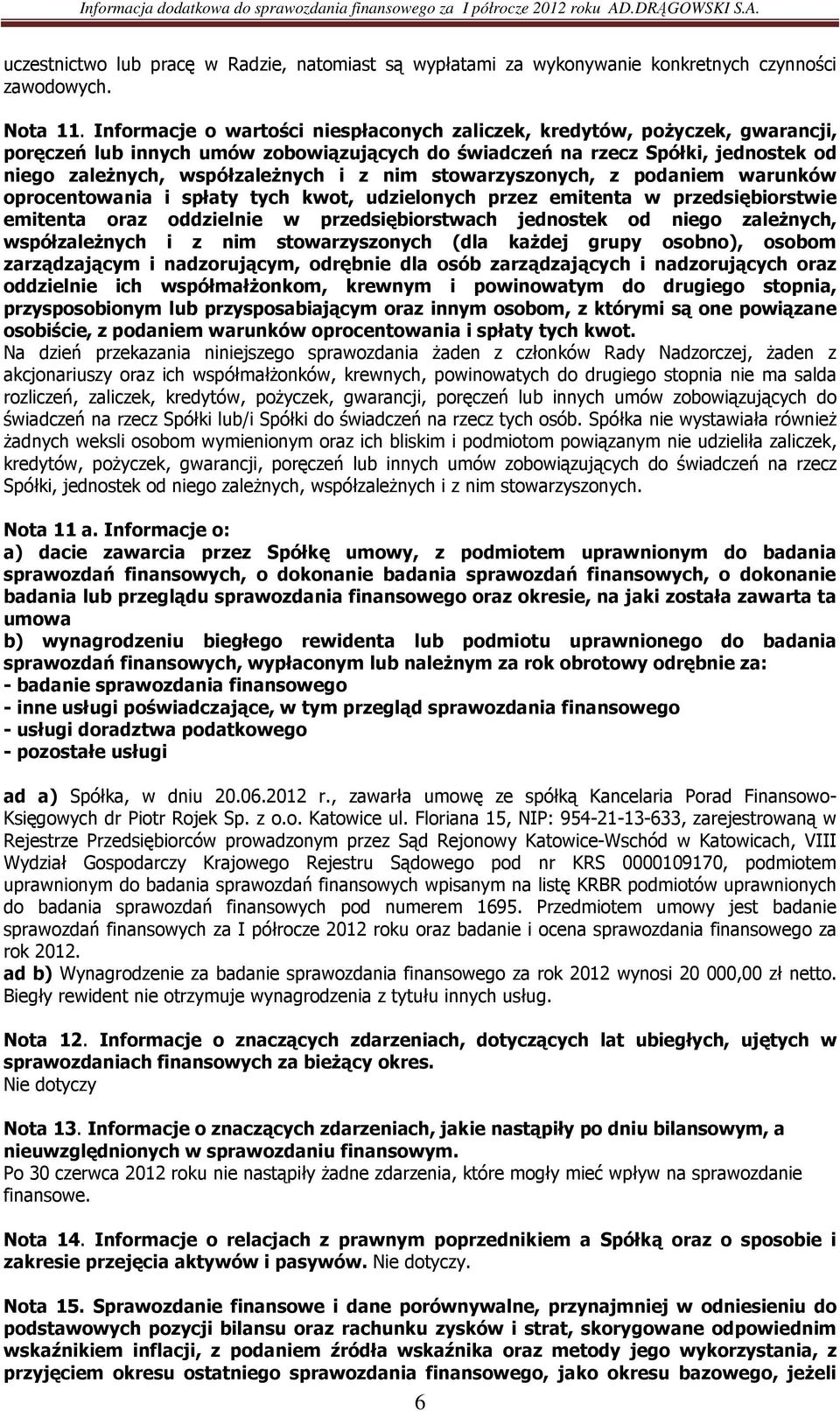 nim stowarzyszonych, z podaniem warunków oprocentowania i spłaty tych kwot, udzielonych przez emitenta w przedsiębiorstwie emitenta oraz oddzielnie w przedsiębiorstwach jednostek od niego zależnych,