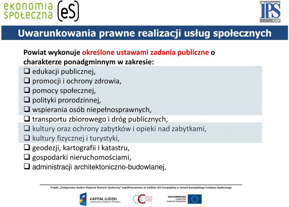 wspierania osób niepełnosprawnych, transportu zbiorowego i dróg publicznych, kultury oraz ochrony zabytków i opieki nad