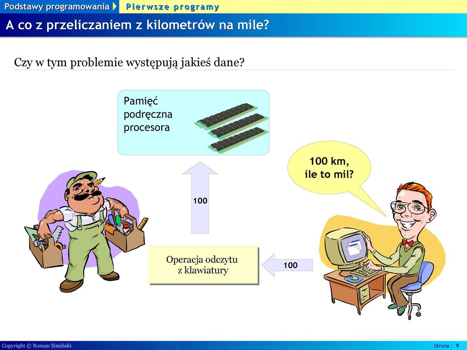 Pamięć podręczna procesora 100 km, ile to mil?