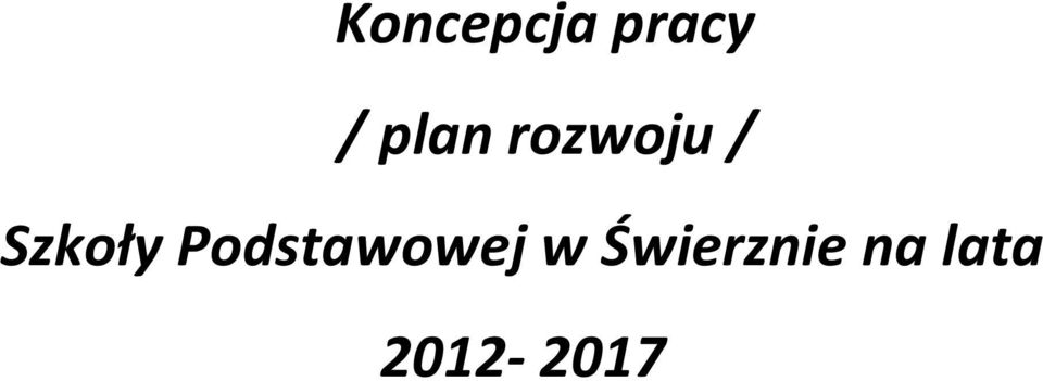 Szkoły Podstawowej w