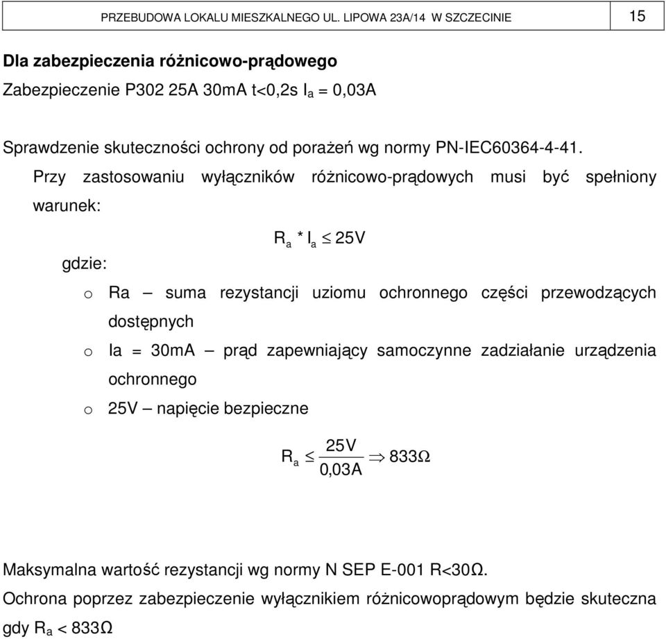 normy PN-IEC60364-4-41.